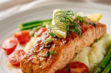 High Protein Low Calorie Salmon Dinner