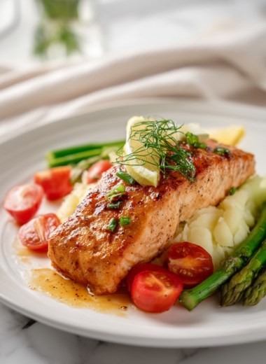 High Protein Low Calorie Salmon Dinner